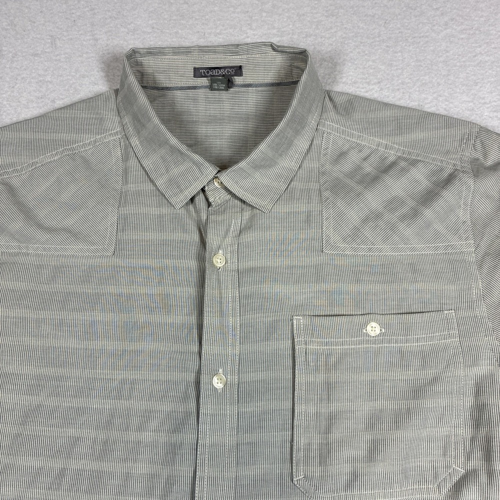 Toad and Co‎ Mens Trace Long Sleeve Shirt XL Organic Cotton Lightweight Preppy